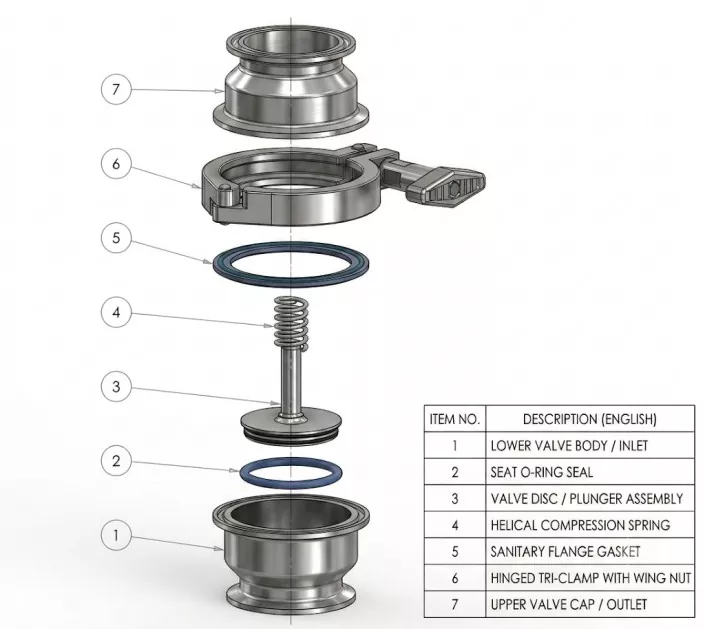 Hygienic Non Return Valve